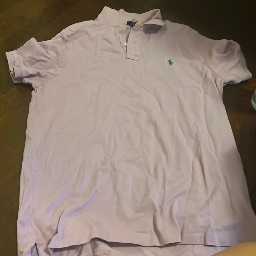 VINTAGE polo purple shirt, can crop